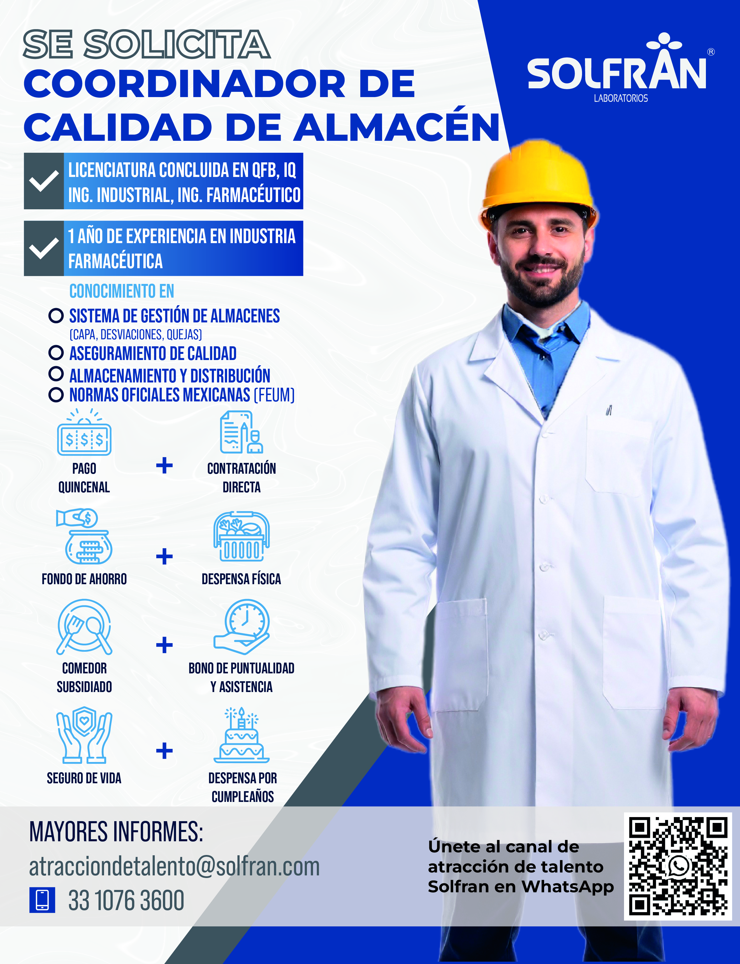 Coordinador de Calidad de Almacén